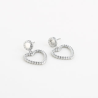 Bijoutheek Ear Studs Dot Twisted Heart Small
