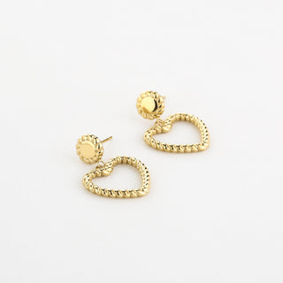 Bijoutheek Ear Studs Dot Twisted Heart Small