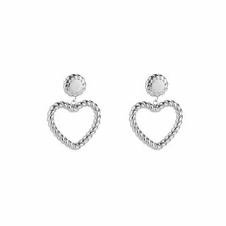 Bijoutheek Ear Studs Dot Twisted Heart Large