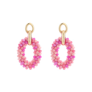 Koop fuchsia Bijoutheek Ear studs beads hoop