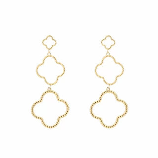 Bijoutheek Ear Studs 3 decorated clovers