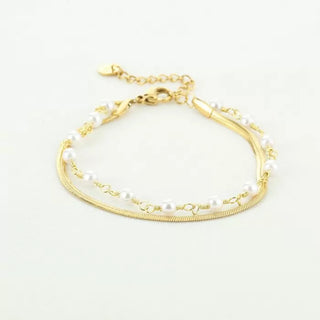 Bijoutheek Bracelet (Jewelry) Smooth and Pearls