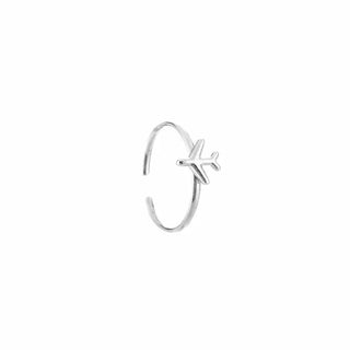 Kopen zilver Bijoutheek Ring (Sieraad) Vliegtuig