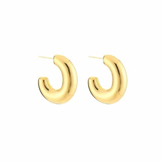 Michelle Bijoux Ear Studs Oval Hoop
