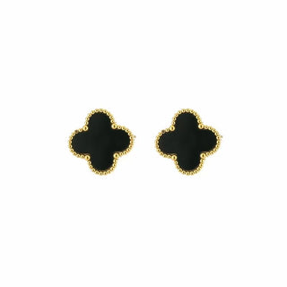 Koop black Bijoutheek Ear Studs Clover Enamel