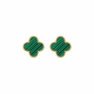 Koop green Bijoutheek Ear Studs Clover Enamel