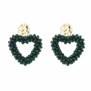 Koop green Bijoutheek Ear Studs Beaded heart