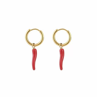 Bijoutheek Oorhangers Rode Peper