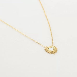 Bijoutheek Necklace radiant heart mother of pearl