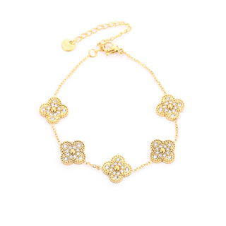 Bijoutheek Armband (Sieraad) Klavers Crystal