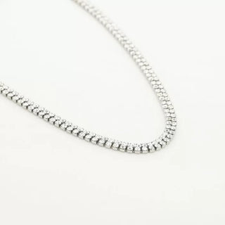 Bijoutheque Necklace Double row of white stones