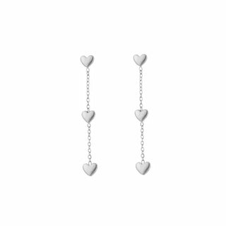 Koop silver Bijoutheek Ear Studs 3 hearts