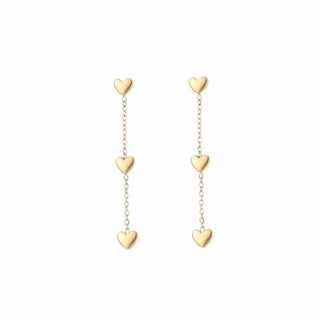 Bijoutheek Ear Studs 3 hearts