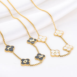 Bijoutheek Collier Klavers Love Goud