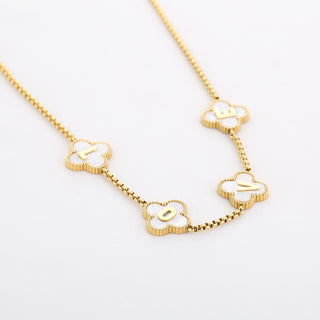 Bijoutheek Collier Klavers Love Goud