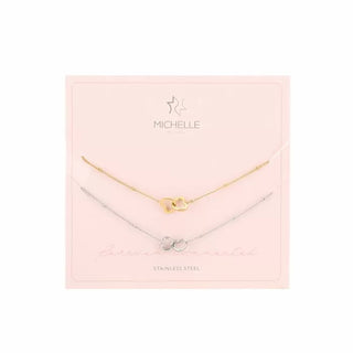 Bijoutheek Armband (Sieraad) 2 Hartjes Forever Connected Vriendschap