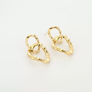 Bijoutheek Oorknoppen 2 Bewerkte Hoops (4-5cm)