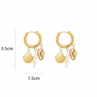 Bijoutheek Oorringen Hoop Parels Schelpen