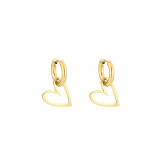 Kopen goud Bijoutheek Oorhangers Open Hart