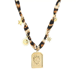 Bijoutheek Collier Bandana Chique Stof Lichtpuntjes