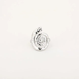 Bijoutheek Ring (Sieraad) Spiral Gehamerd One Size
