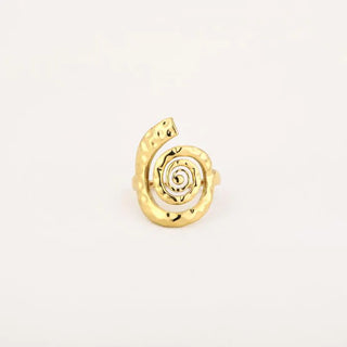 Bijoutheek Ring (Sieraad) Spiral Gehamerd One Size