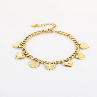Bijoutheek Armband (Sieraad) Schakel Bedels Hartjes