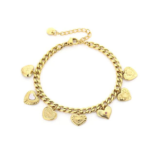 Bijoutheek Armband (Sieraad) Schakel Bedels Hartjes