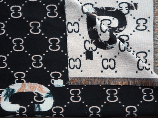 Kopen zwart Bijoutheek Sjaal (Fashion) Mucci patroon (185cm x 65cm)