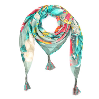 Bijoutheek Sjaal (Fashion) Bloemen (180 x 90cm)