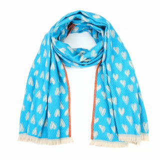 Koop blue Bijoutheek Scarf (Fashion) hearts (80x180cm)