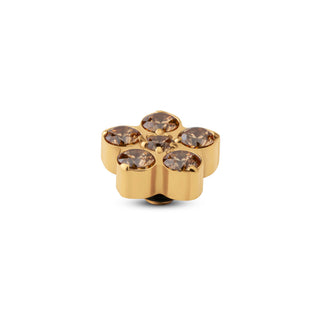 Koop brown Melano Twisted Frozen Star CZ Stone (8MM)