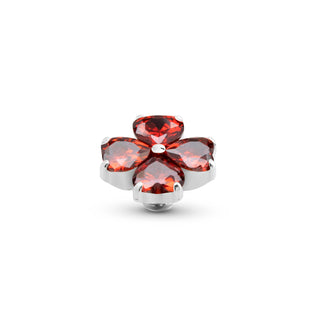 Melano Twisted Heart Clover Steentje (10mm)