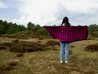 Bijoutheek Sjaal (Fashion) Pied-de-poule patroon (190 x 70cm)