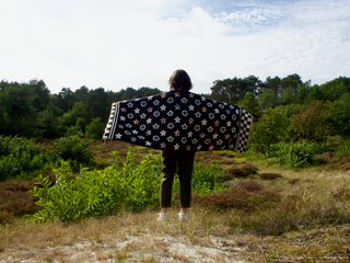 Bijoutheek Scarf (Fashion) Floral pattern checked (190cm x 65cm)