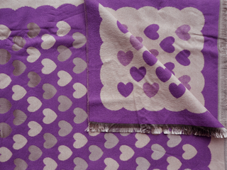 Koop purple Bijoutheek Scarf (Fashion) Hearts pattern (190cm x 65cm)