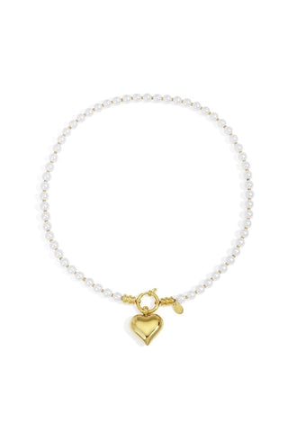 Bijoutheek Collier Parels Hart Bedel