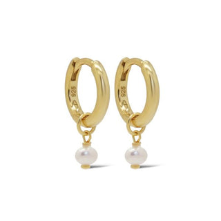 Karma Oorhangers Hinged Hoops Symbols Pixie Pearl