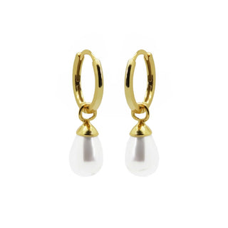 Karma Hinged Hoops Hanging Gem