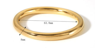 Kopen goud Bijoutheek Armband (Sieraad) Bangle Rond Glad