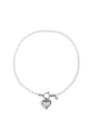 Bijoutheek Collier Parels Hart Bedel
