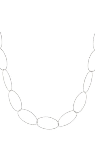 Kopen zilver Bijoutheek Collier Oval Link Grof