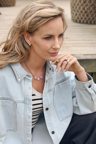 Qoss ear stud-Bo various colors (7MM)