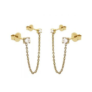 Karma Oorknoppen zirkonias chain