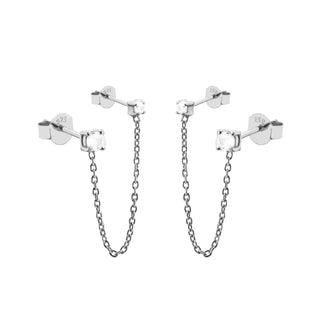 Karma Oorknoppen zirkonias chain