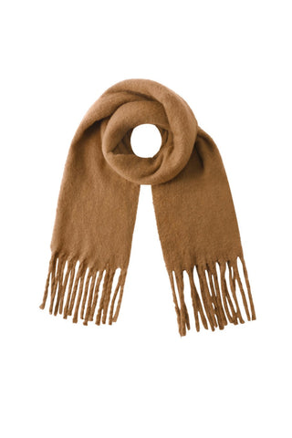 Kopen brown Bijoutheek Sjaal (Fashion) Effen Winter Franjes