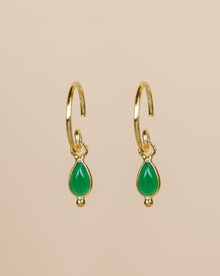 Muja Juma Oorhangers Baeus green agate drop