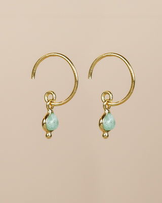 Muja Juma Oorhangers Psyllid amazonite 4x4mm heart