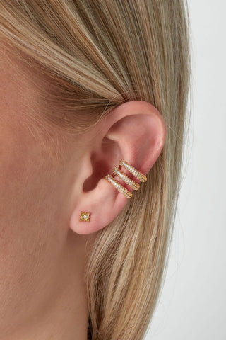 Bijoutheek Earcuff Strass Trio Steentjes