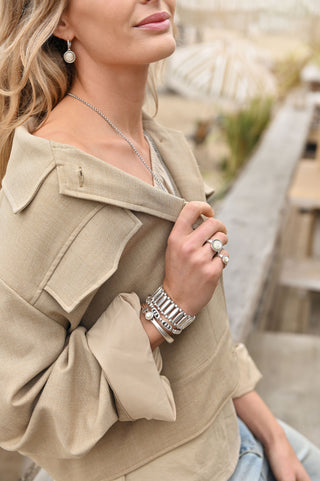 Qoss Damenarmband Eva – grau (17-19CM)